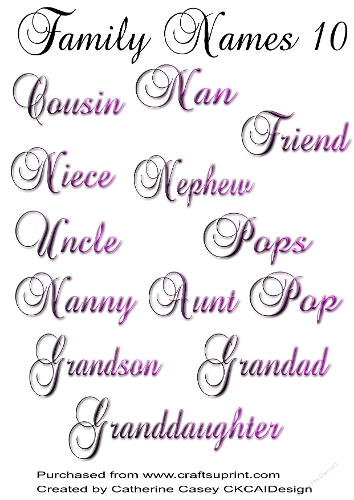 Family Name Png Labels Set 10