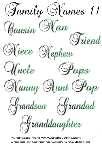 Family Name Png Labels Set 11