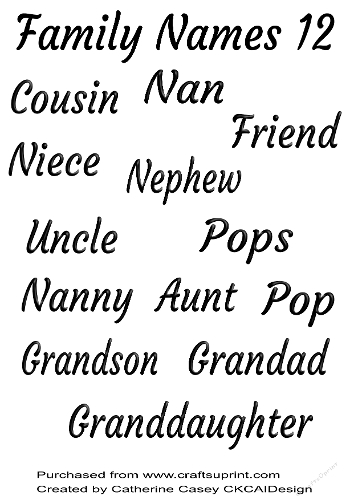 Family Name Png Labels Set 12