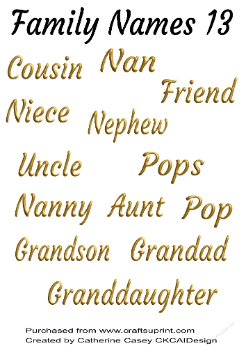 Family Name Png Labels Set 13