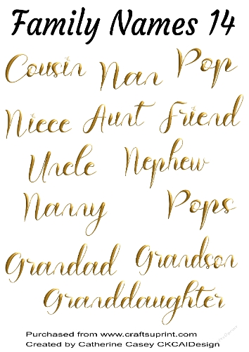Family Name Png Labels Set 14