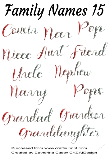 Family Name Png Labels Set 15
