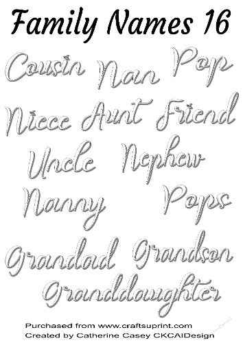 Family Name Png Labels Set 16