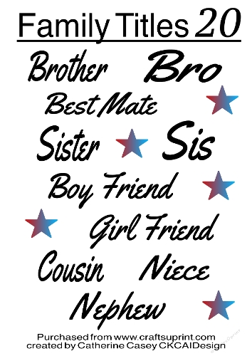 Family Names Png Labels Set 20