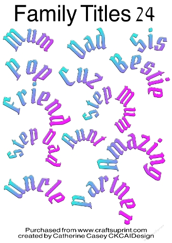 Family Names Png Labels Set 24