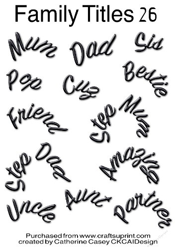 Family Names Png Labels Set 26