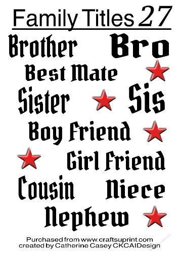 Family Names Png Labels Set 27
