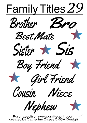 Family Names Png Labels Set 29