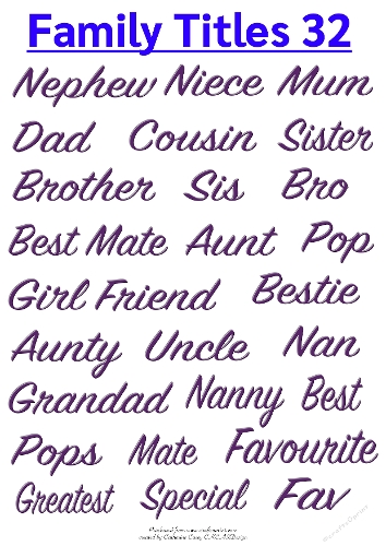 Family Names Png Labels Set 32
