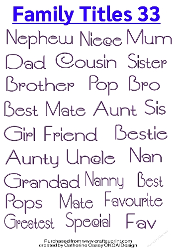 Family Names Png Labels Set 33