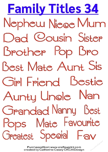 Family Names Png Labels Set 34