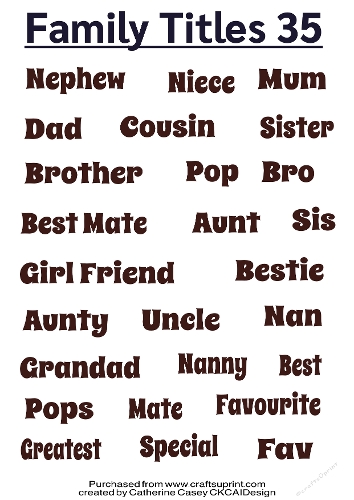 Family Names Png Labels Set 35