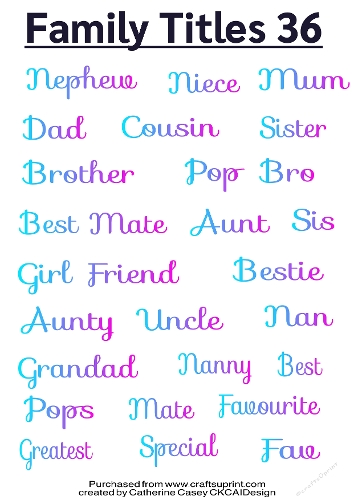Family Names Png Labels Set 36