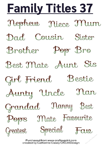 Family Names Png Labels Set 37