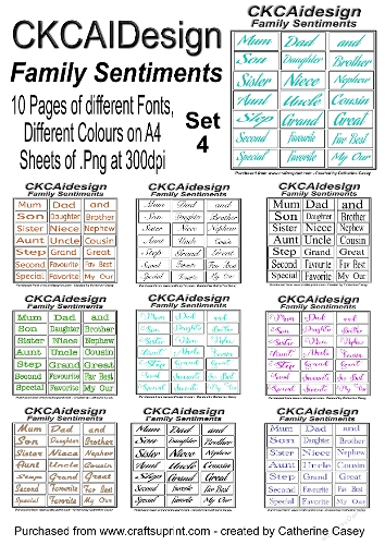 10 Pages of Family Sentiments DIfferent Fonts Different Colours .png - Set 4