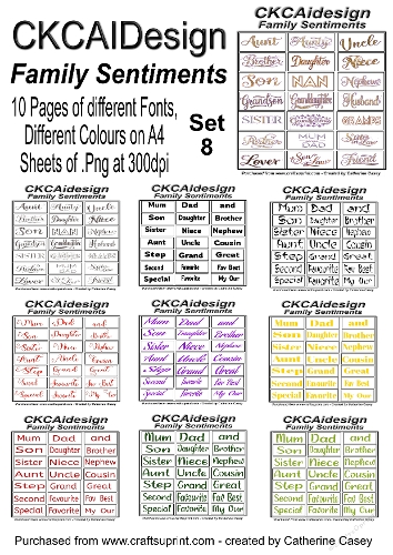 10 Pages of Family Sentiments DIfferent Fonts Different Colours .png - Set 8