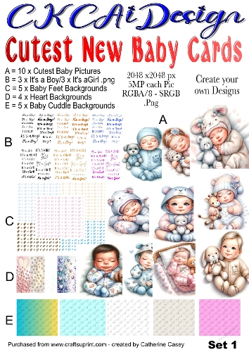 Cutest New Baby Cards Set 1