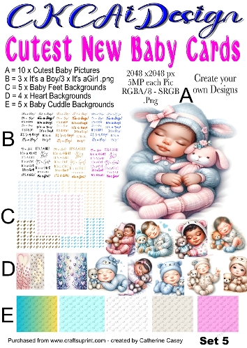 Cutest New Baby Cards Set 5