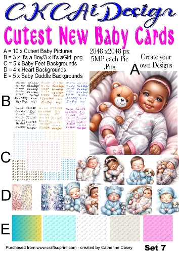 Cutest New Baby Cards Set 7