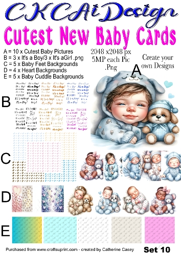 Cutest New Baby Cards Set 10