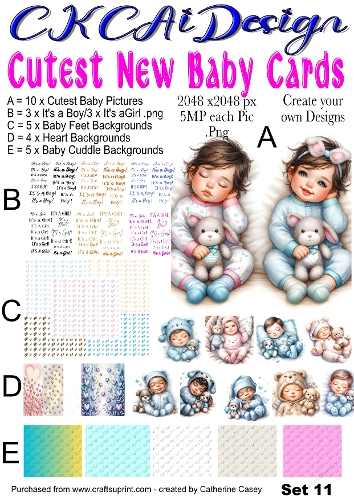 Cutest New Baby Cards Set 11
