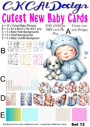 Cutest New Baby Cards Set 12