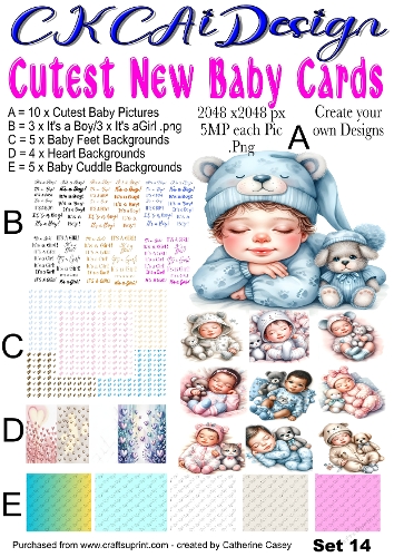 Cutest New Baby Cards Set 14