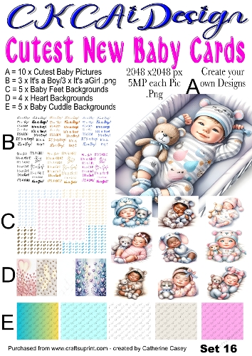 Cutest New Baby Cards Set 16