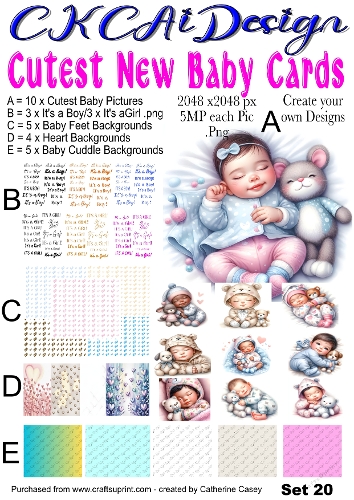 Cutest New Baby Cards Set 20