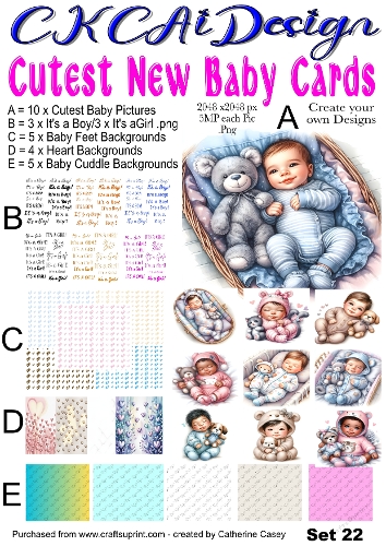Cutest New Baby Cards Set 22