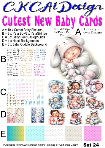 Cutest New Baby Cards Set 24