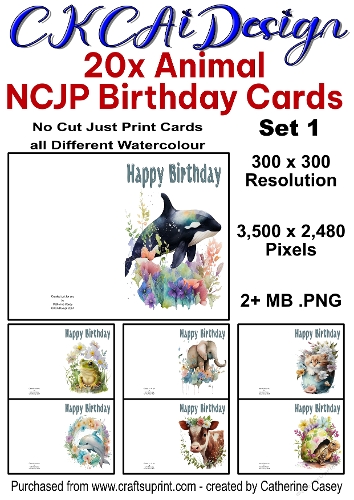20 Wild Creatures NCJP Cards Set 1