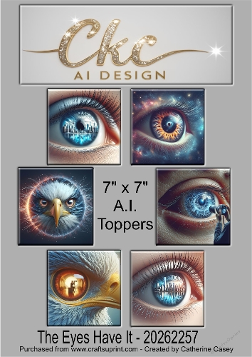The Eyes Have It - Set of 6 Toppers depicting Eyes - 20262257