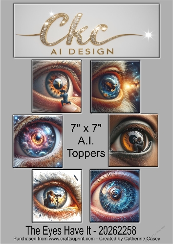 The Eyes Have It - Set of 6 Toppers depicting Eyes - 20262258