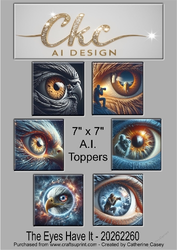 The Eyes Have It - Set of 6 Toppers depicting Eyes - 20262260