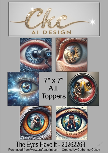 The Eyes Have It - Set of 6 Toppers depicting Eyes - 20262263