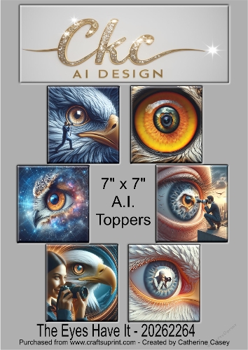 The Eyes Have It - Set of 6 Toppers depicting Eyes - 20262264