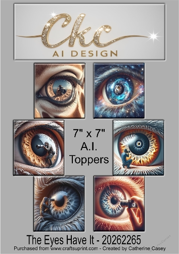 The Eyes Have It - Set of 6 Toppers depicting Eyes - 20262265