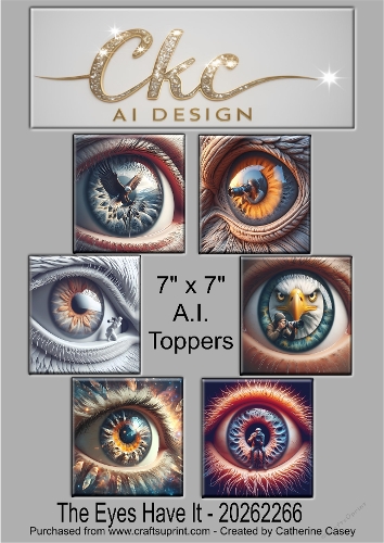 The Eyes Have It - Set of 6 Toppers depicting Eyes - 20262266