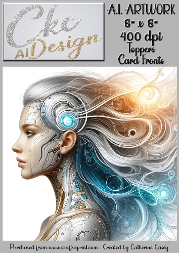 A.I. Artwork - 8 x 8 Toppers or Card Front - A.I. Artwork  - Two Heads - 46
