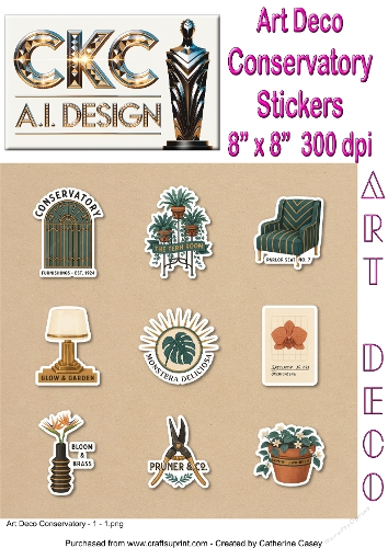 Art Deco Conservatory Sticker Collection - 1 