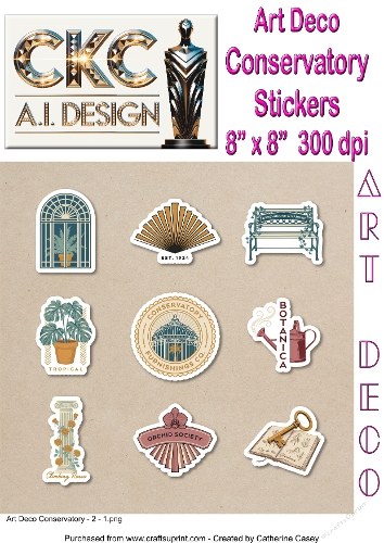 Art Deco Conservatory Sticker Collection - 2 