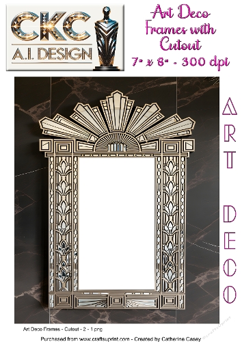 10 x Art Deco Decorative Frames with Cut-Out Centre - 2