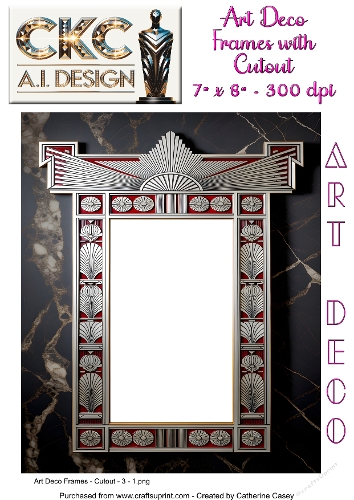10 x Art Deco Decorative Frames with Cut-Out Centre - 3