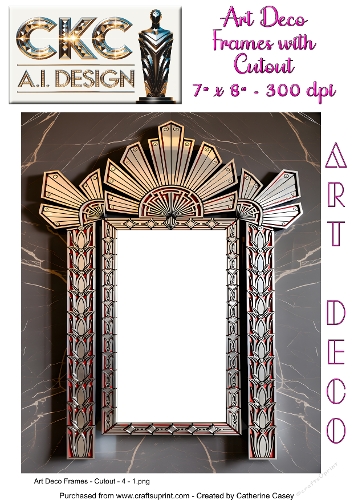 10 x Art Deco Decorative Frames with Cut-Out Centre - 4