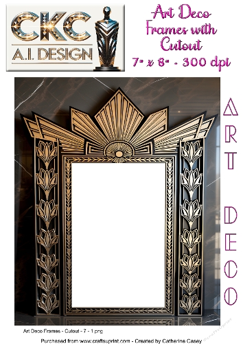 10 x Art Deco Decorative Frames with Cut-Out Centre - 7