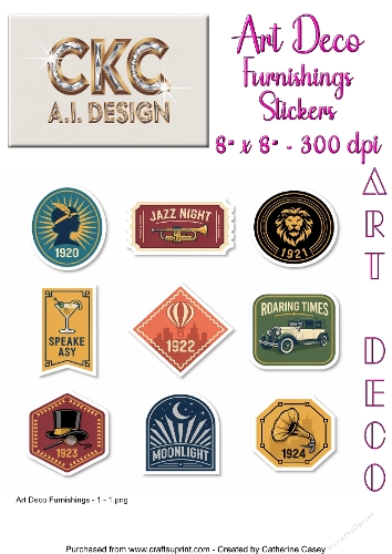 Art Deco Lifestyle & Leisure Sticker Collection - 1