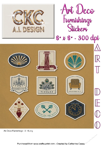 Art Deco Lifestyle & Leisure Sticker Collection - 2