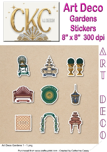 Art Deco Garden Elegance Sticker Collection - 1