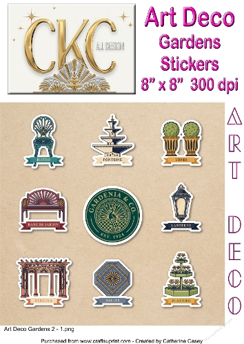 Art Deco Garden Elegance Sticker Collection - 2